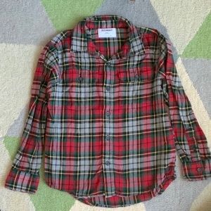 Boys Old Navy plaid flannel shirt size 8